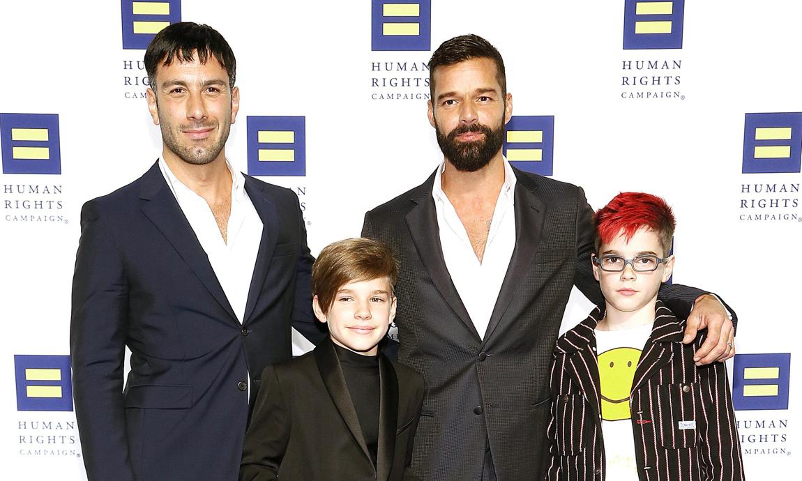 Ricky Martin, Jwan Yosef, sons Valentino and Matteo