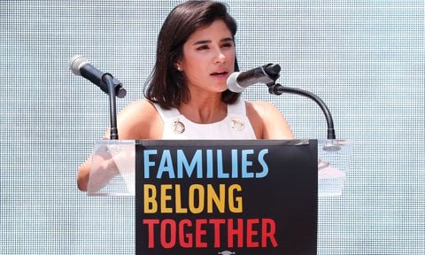 Actress Diane Guerrero, whose parents were deported, joins MoveOn, National Domestic Workers Alliance, and hundreds of allies at a rally at the White House to tell President Donald Trump and his administration to stop separating kids from their parents