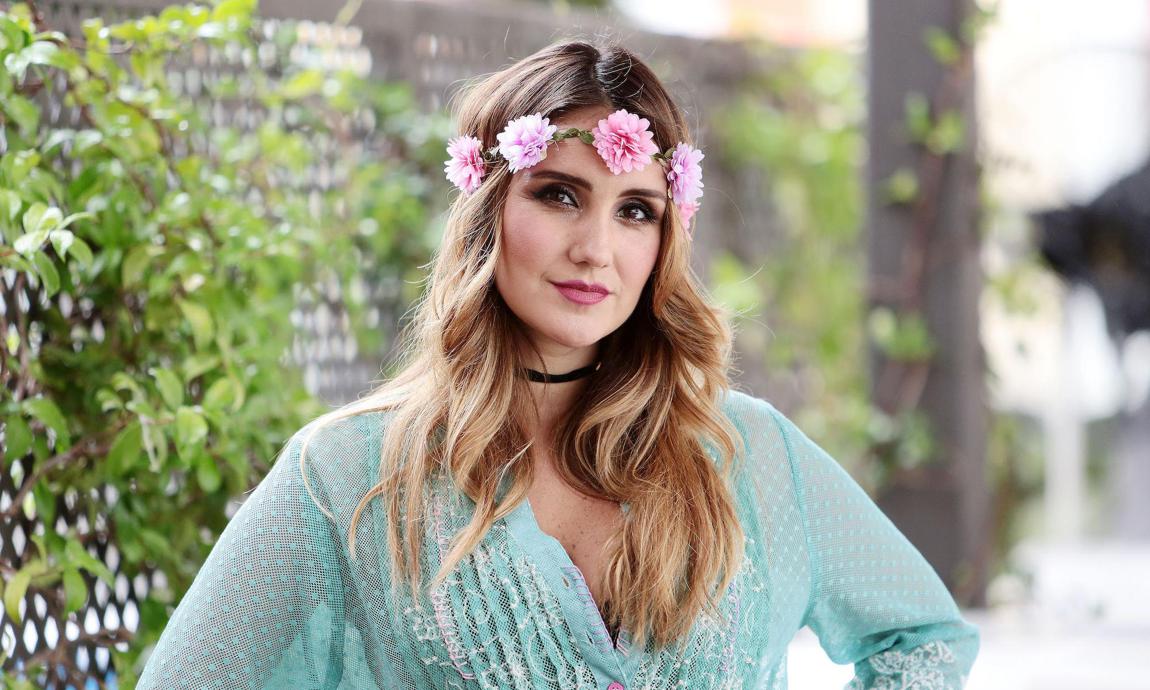 Dulce Maria poses for a photo session to promote her 'DM' album