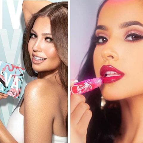 Lele pons, Thalía y Becky G promocionan los productos de su línea de makeup
