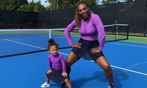 Serena Williams wears daughter Olympia’s clothing