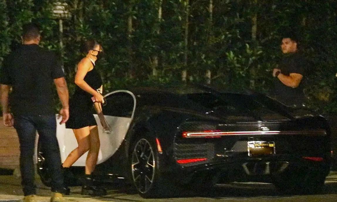 Kylie Jenner Arrives For Dinner In Her $3 Million Dollar Bugatti