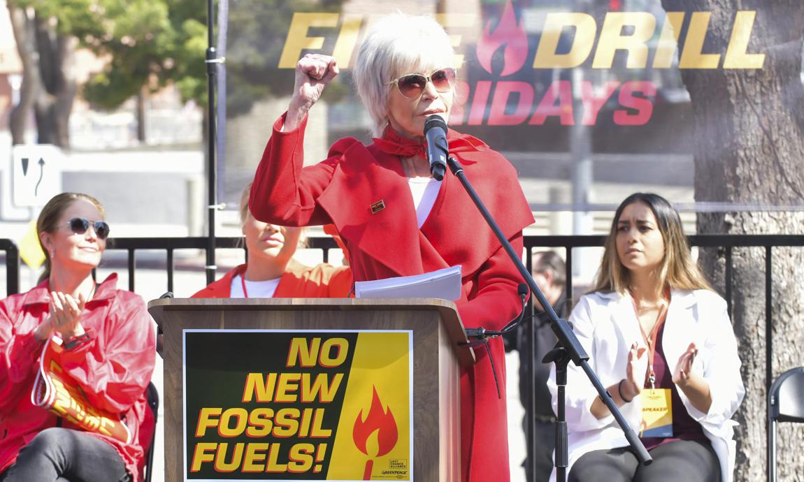 Jane Fonda And Greenpeace USA Bring Fire Drill Fridays To California