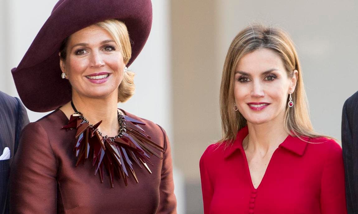 Queen Letizia and Queen Maxima paint the town red