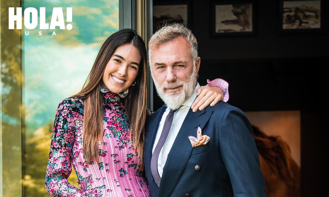 Gianluca Vacchi and Sharon Fonseca at home in Italy