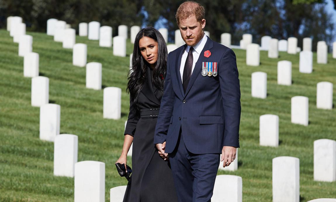 Meghan Markle and Prince Harry visited the Los Angeles National Cemetery to pay their respects.