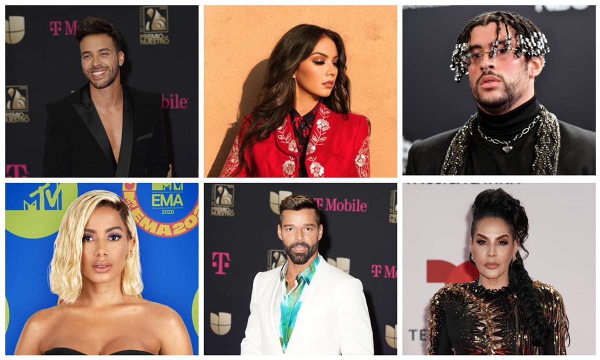 Prince Royce, Lupita Infante, Bad Bunny, Anitta, Ricky Martin, Ivy Queen