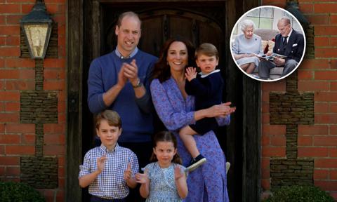 Prince George, Princess Charlotte and Prince Louis’ homemade card for Queen and Prince Philip revealed