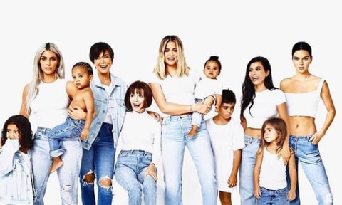 Kardashian family Christmas card from 2017
