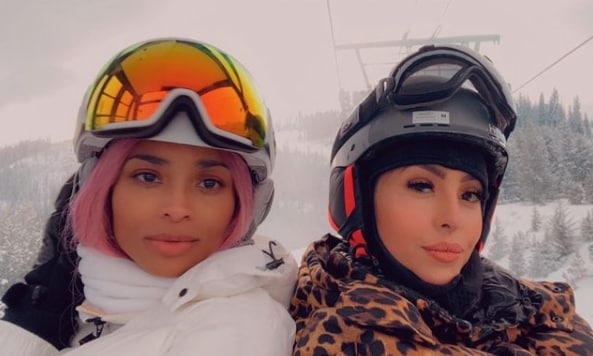 Vanessa Bryant and Ciara on a ski trip