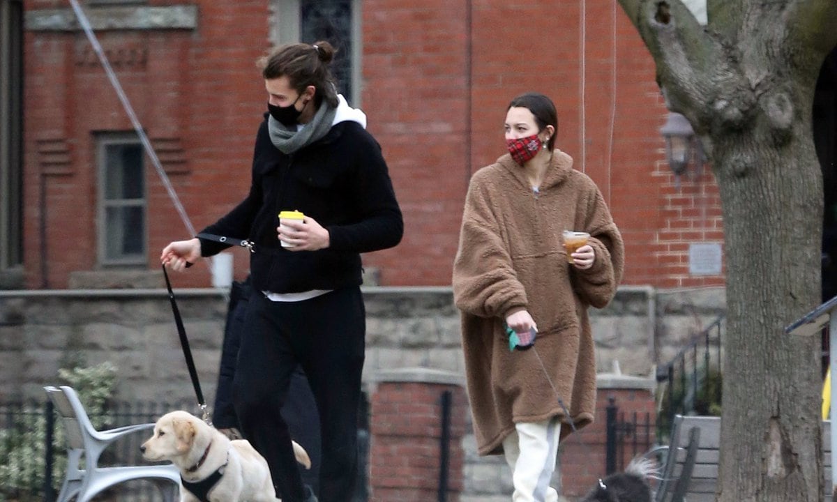 Shawn Mendes walking his dog