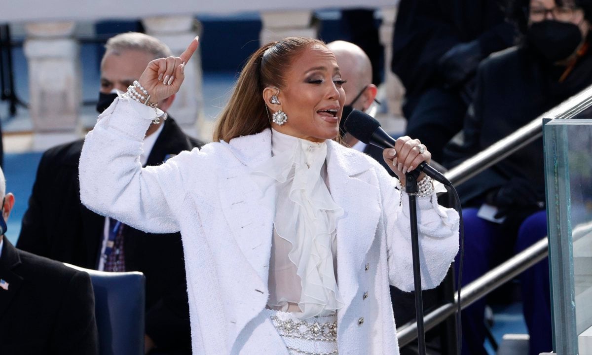 Jennifer Lopez on inauguration day
