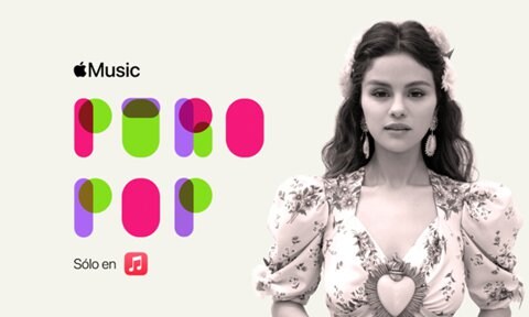 Selena Gomez Apple Puro Pop playlist promo image