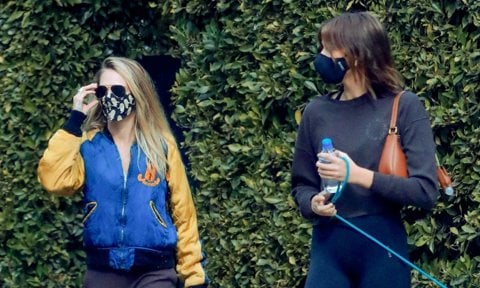 Cara Delevingne and Kaia Gerber spotted leaving pilates class in Los Angeles on Monday