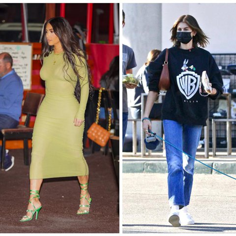 Kim Kardashian, Kaia Gerber, and Kylie Jenner style