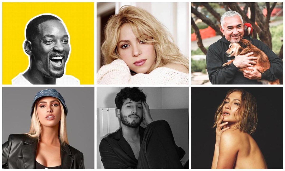 WIll Smith, Shakira, Cesar Milla, Lele Pons, Sebastian Yatra, Jennifer Lopez