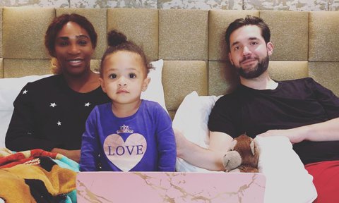 Serena Williams, her husband Alexis Ohanian and their daughter Olympia