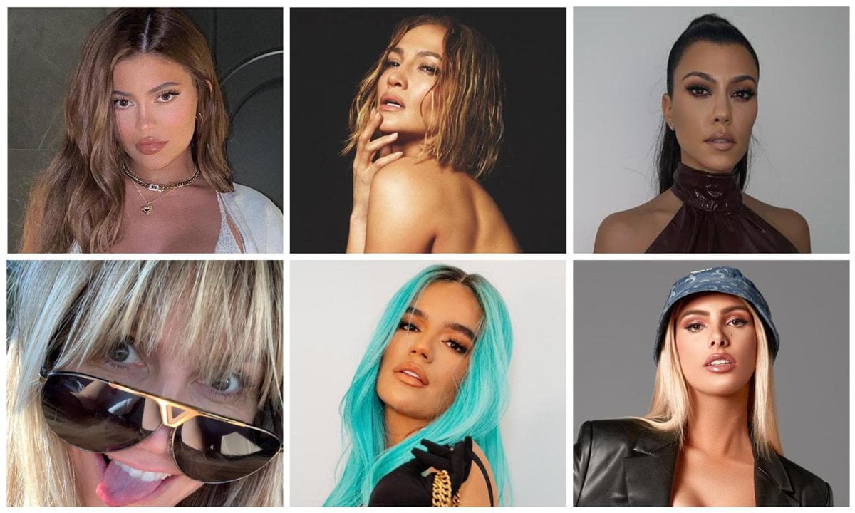 Kylie Jenner, JLo, Kourtney Kardashain, Heidi Klum, Karol G, Lele Pons