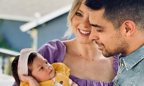 Wilmer Valderrama and fiancée Amanda Pacheco celebrate their first easter with daughter Nakano