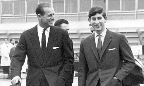 Prince Charles and Prince Philip.