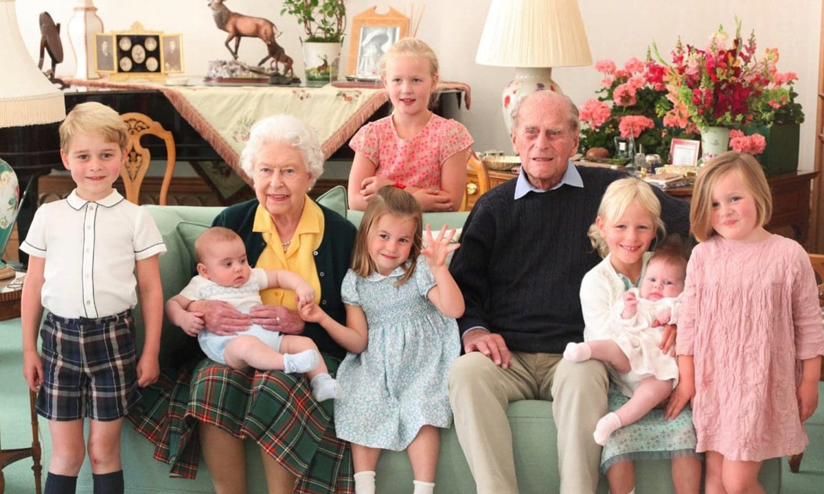 Prince Philip and Queen Elizabeth star in never-before-seen photo with great-grandchildren