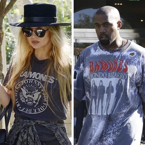 Celebrities wearing Ramones t-shirts