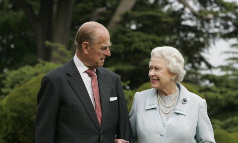 La reina Isabel y su esposo, el príncipe Felipe