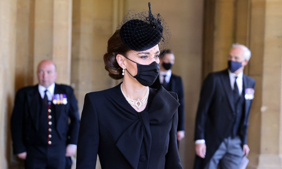 kate middleton style prince philip funeral
