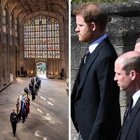 prince william and prince harry prince philip funeral
