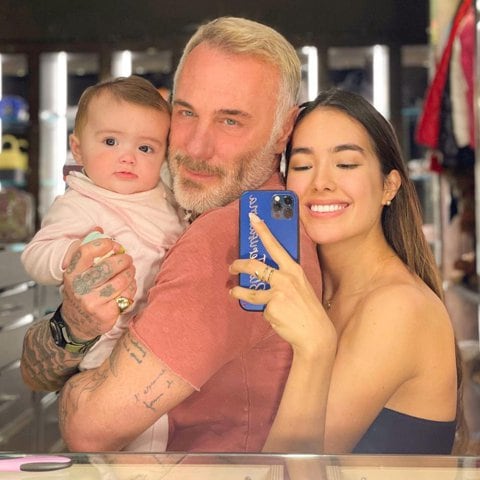 Sharon Fonseca, Gianluca Vacchi y su hija Blu Jerusalema