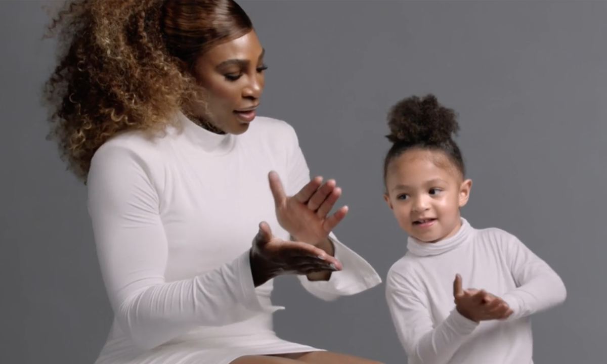 Serena Williams and Alexis Olympia Ohanian Jr. modeling for the newest Stuart Weitzman fashion campaign.