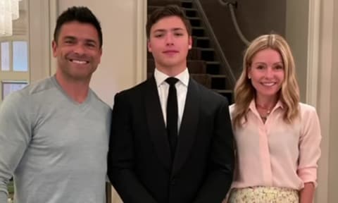 Kelly Ripa and Mark Consuelos’ son Joaquin wears dad’s tux to prom