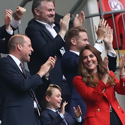 From David Beckham to sweet father-son moments: All the best photos of George, William and Kate at the European Football Championship
