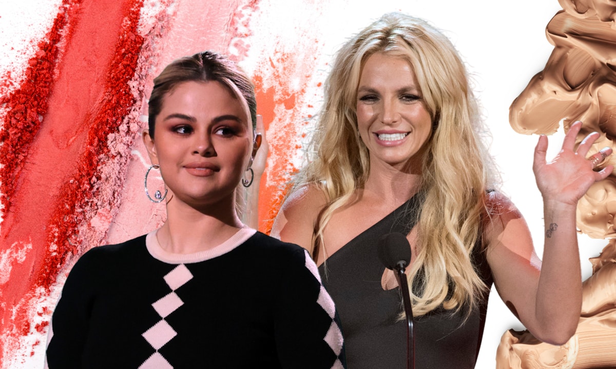 Selena Gomez treats Britney Spears to her favorite makeup items from Rare Beauty