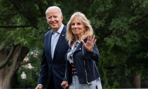 First Lady Dr. Jill Biden welcomes royals to the White House