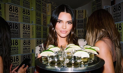 Kendall Jenner with 818 Tequila