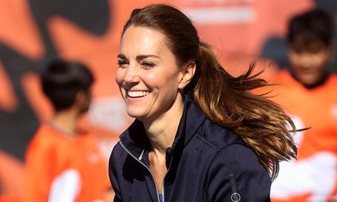 Kate Middleton hits the tennis court with champ