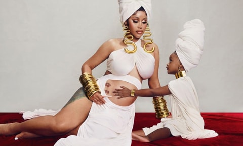 Cardi B and her daughter Kulture