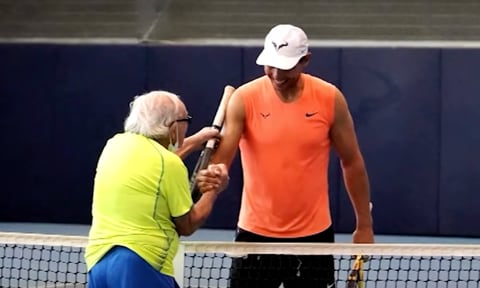 Rafael Nadal face off against the oldest living tennis player, Leonid Stanislavskyi