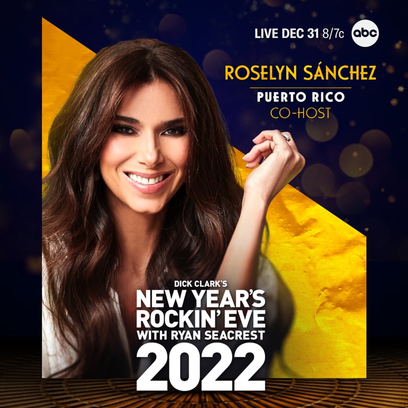 Roslyn Sánchez será coanfitrión de Rockin 'New Year's Eve Dick Clark con Ryan Seacrest en Puerto Rico