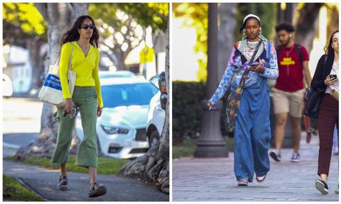 Sasha and Malia Obama separately stroll the streets of LA