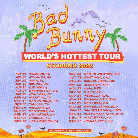 Bad Bunny anuncia su primera gira por estadios en Estados Unidos y América Latina