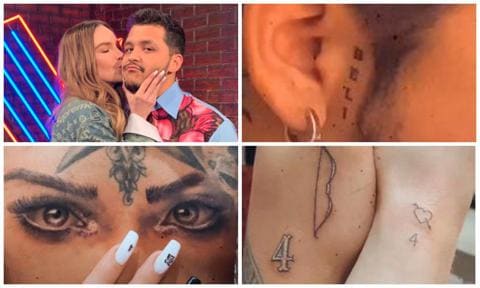 Los 4 tatuajes que Nodal se hizo en honor a Belinda, ¿qué pasará con ellos?