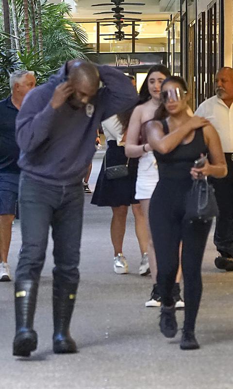 Kanye West spotted out shopping with Chaney Jones in Miami