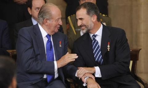 Rey Felipe y Don Juan Carlos de España