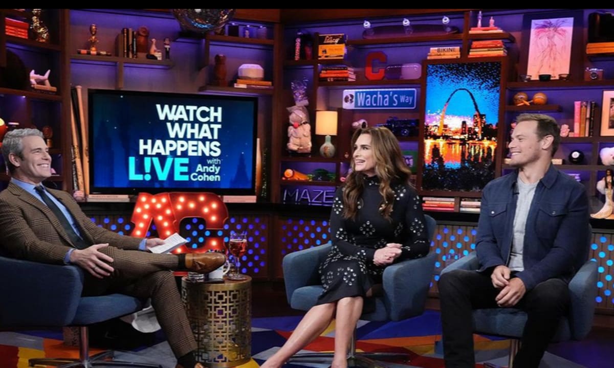 Brooke Shields and Sam Heughan in Watch What Happens Live