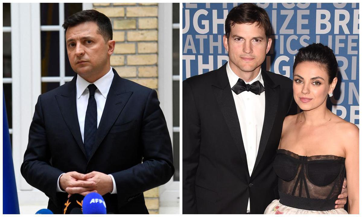 Volodymyr Zelensky agradece a Mila Kunis y Ashton Kutcher por su apoyo