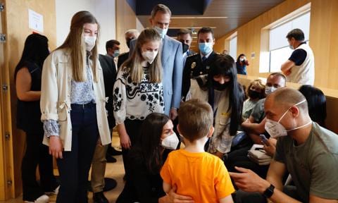 La princesa Leonor apareció en España con su familia