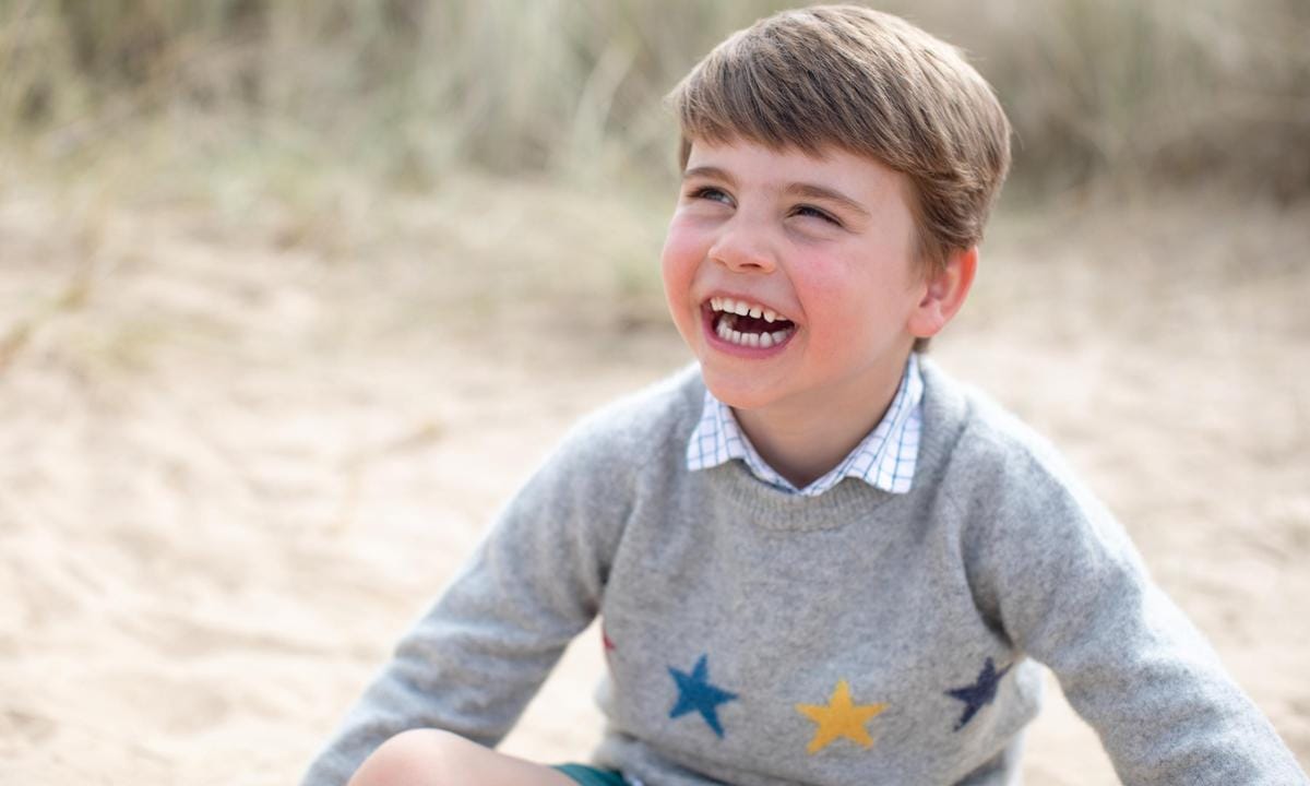 Barefoot at the beach! Prince Louis stars in new adorable photos for his 4th birthday