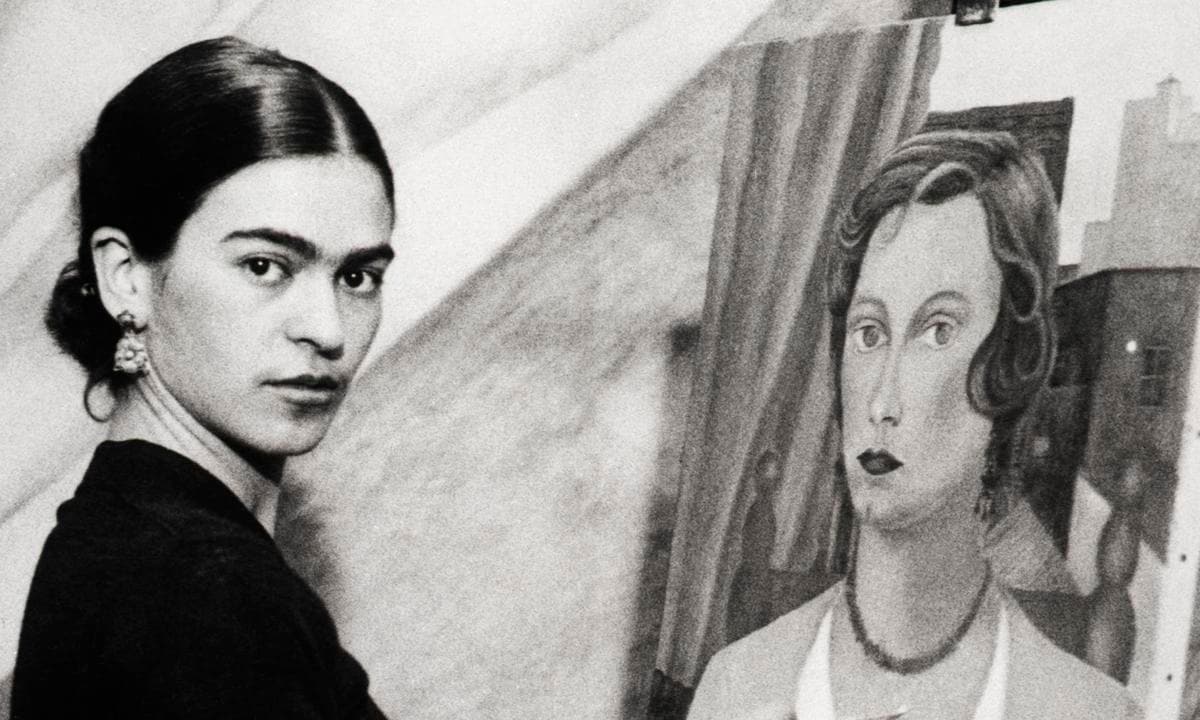 Frida Kahlo Painting Portrait of Mrs. Jean Wight